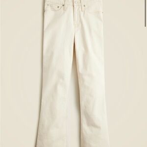 J. Crew 9" demi-boot crop jean in Ecru wash